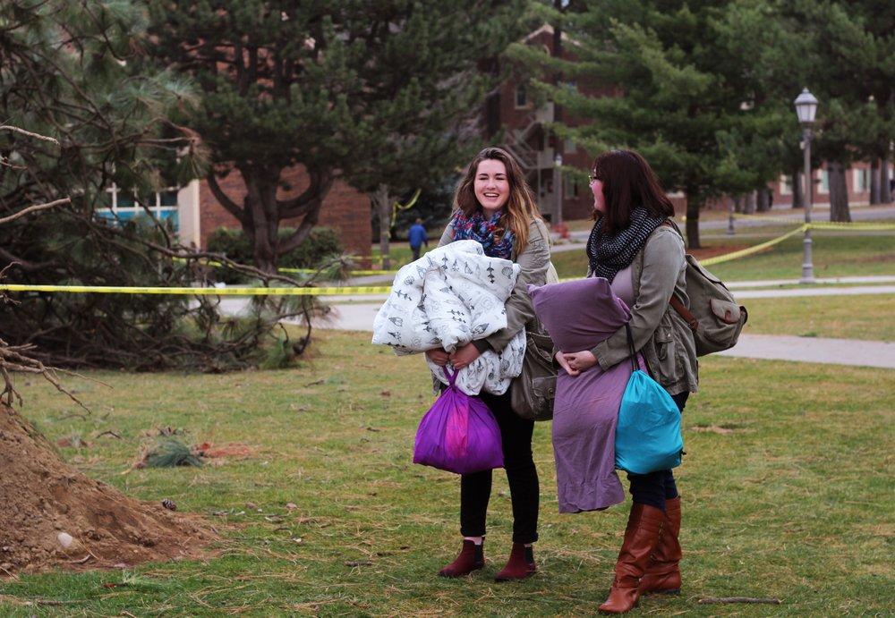 After storm hit, many students forced out of dorms in search of power