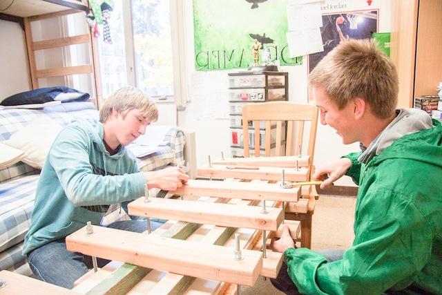 Freshman twins make longboards in dorm