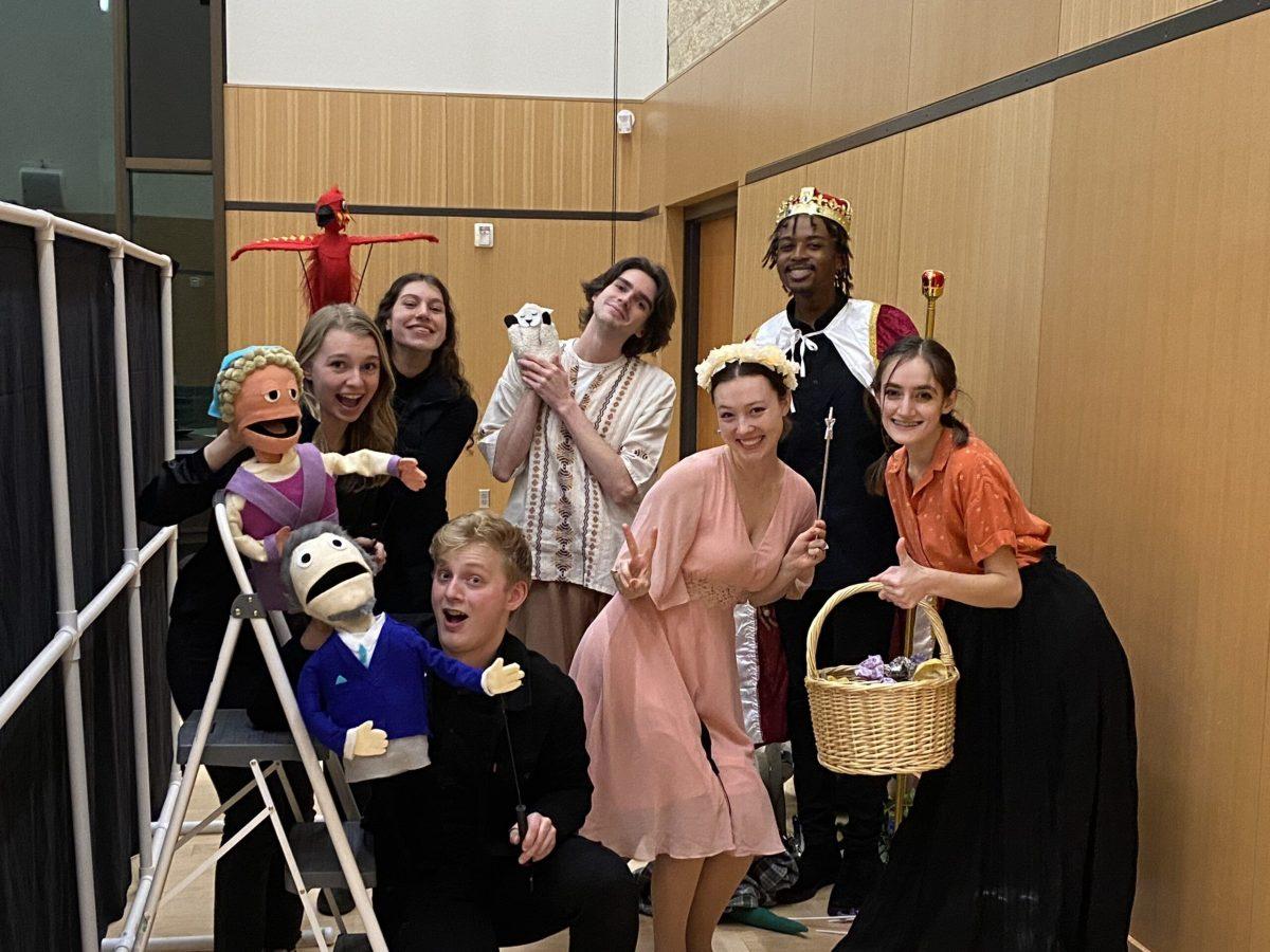 Whitworth's production of the opera "St. George and the Dragon" had two casts that rotated roles throughout their series of performances. Pictured are (top row left to right) Sydney Glover, Natalie Houle, Grant Bowser, Munya Fashu-Kanu (bottom row left to right) William Lamping, Chloe Millard, and Polina Beymanov. 