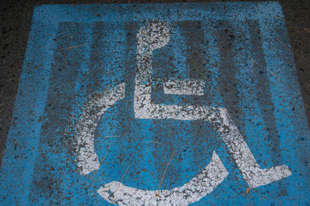 Disability signs at Whitworth University in Spokane, Wash., Sunday, Nov. 13, 2022 | Photo by Juan Rodriguez, The Whitworthian