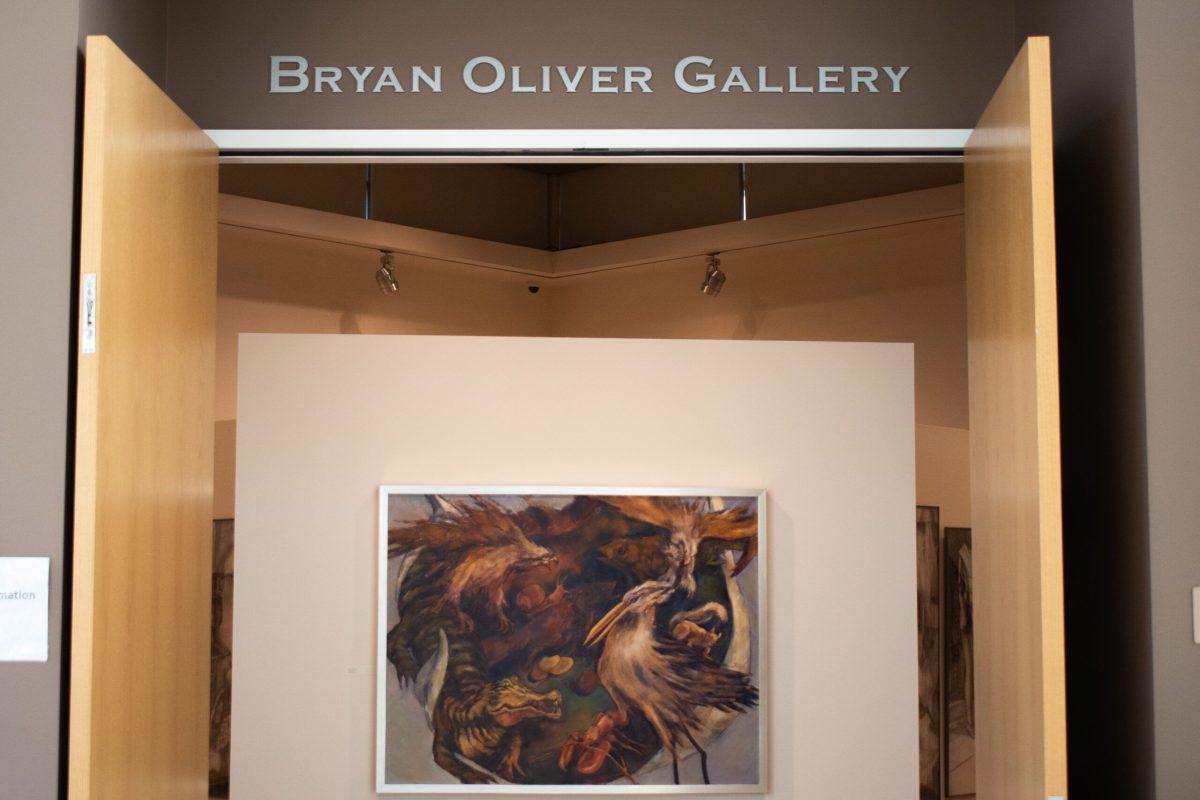 The Bryan Oliver Art Gallery houses various works by Gordon Wilson at Whitworth University, Tuesday, Nov. 21, 2023, in Spokane, Wash. | The Whitworthian/Madison Stoeckler