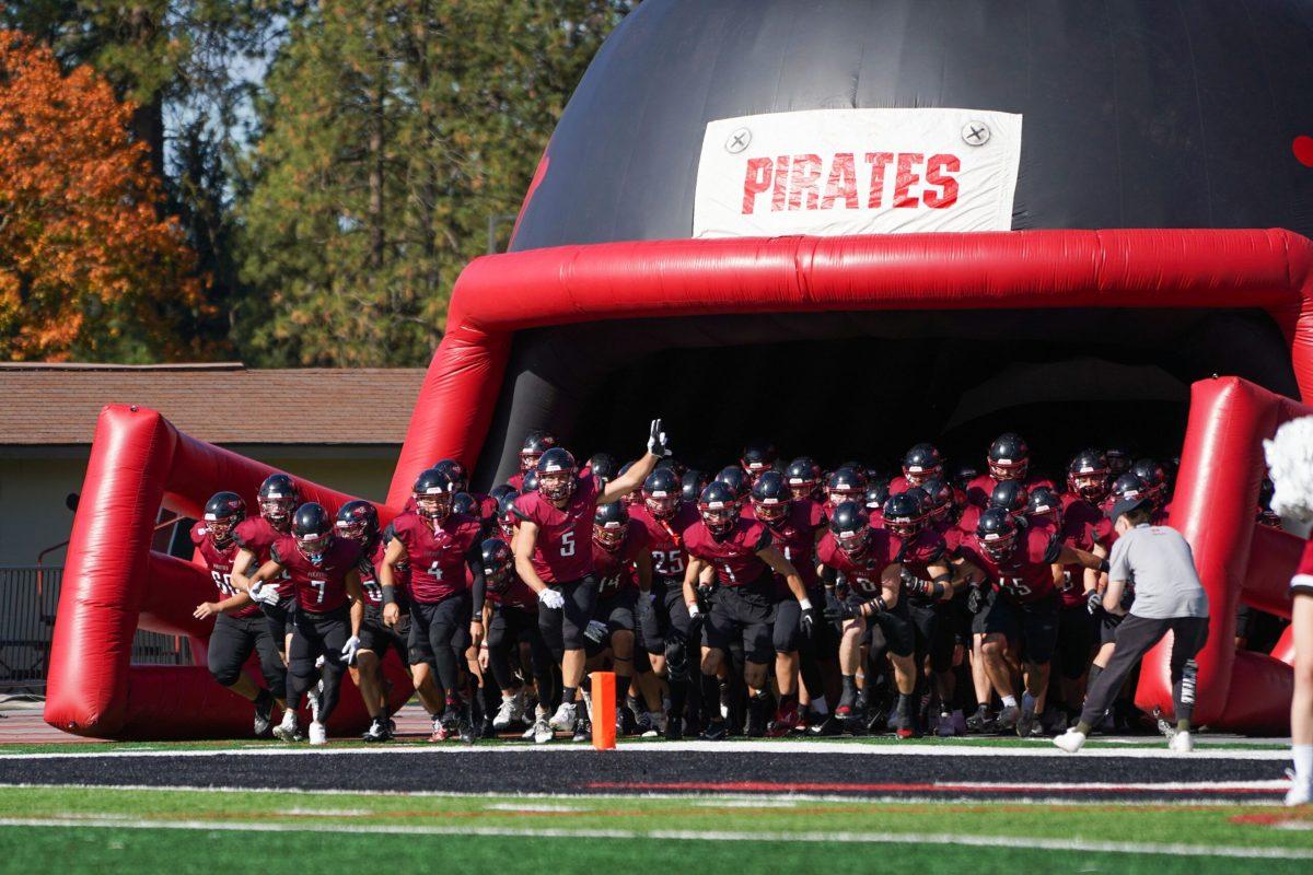 The Whitworth University football team takes the field, Sat., Oct. 14, 2023, at a NCAA Whitworth football game against University of Puget Sound in Spokane, Wash. | Caleb Flegel/The Whitworthian