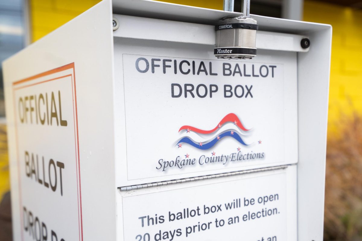 A ballot drop box, Monday, Nov. 25, 2024, in Spokane, Wash. | The Whitworthian/Madison Stoeckler