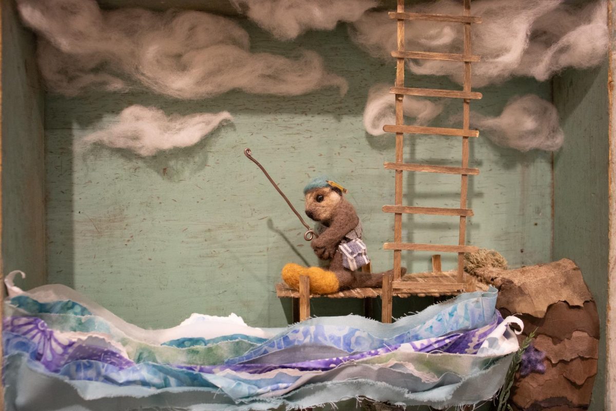 The "Pieced Together" exhibit in the Bryan Oliver Art Gallery shows work by Lily Reavis, Monday, May 05, 2025, at Whitworth University in Spokane, Wash. | Kiernan Martin/The Whitworthian