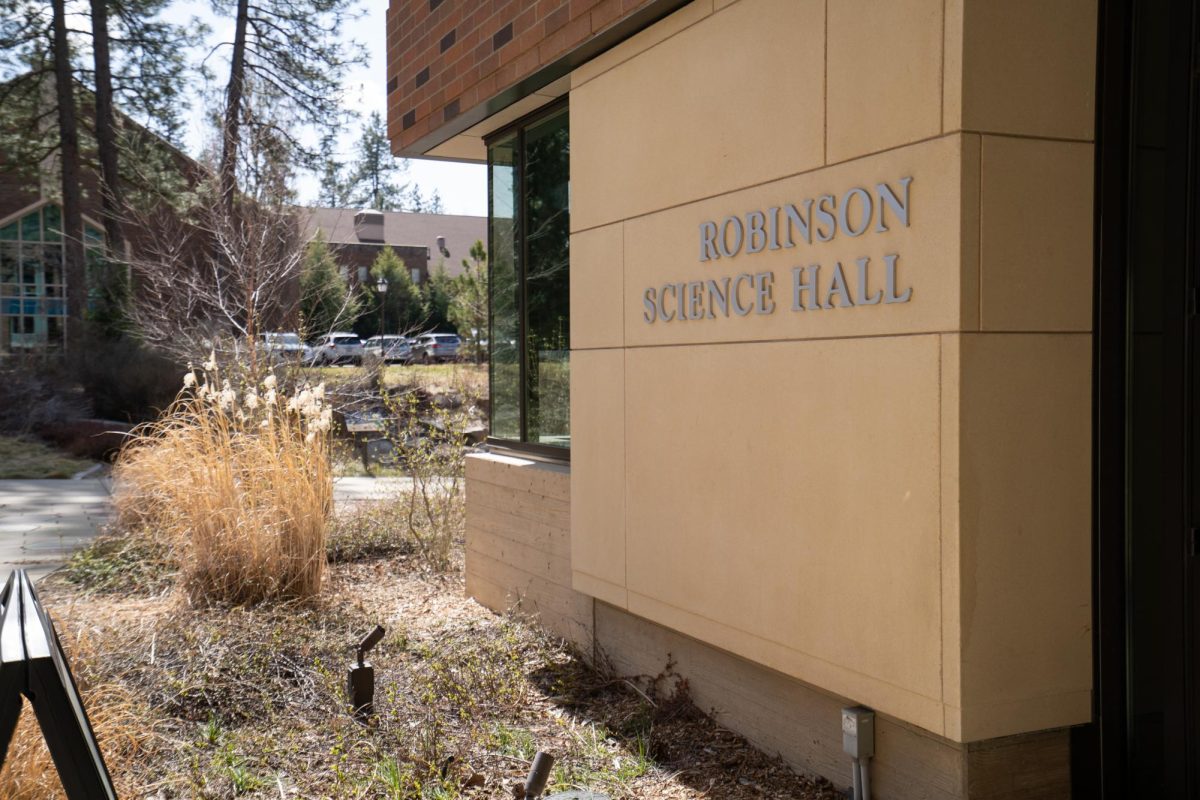The outside of Robinson Science Hall at Whitworth University, Friday, March. 14, 2025, in Spokane, Wash. | Photo by Nandia Tungalag/The Whitworthian.
