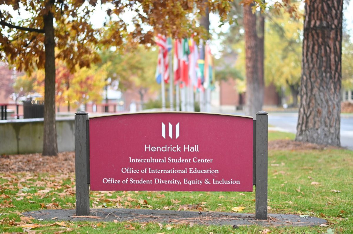 Hendrick Hall sign pictured at Whitworth University, Monday, Nov. 10, 2025, in Spokane, Wash. | The Whitworthian/Lydia Froescher