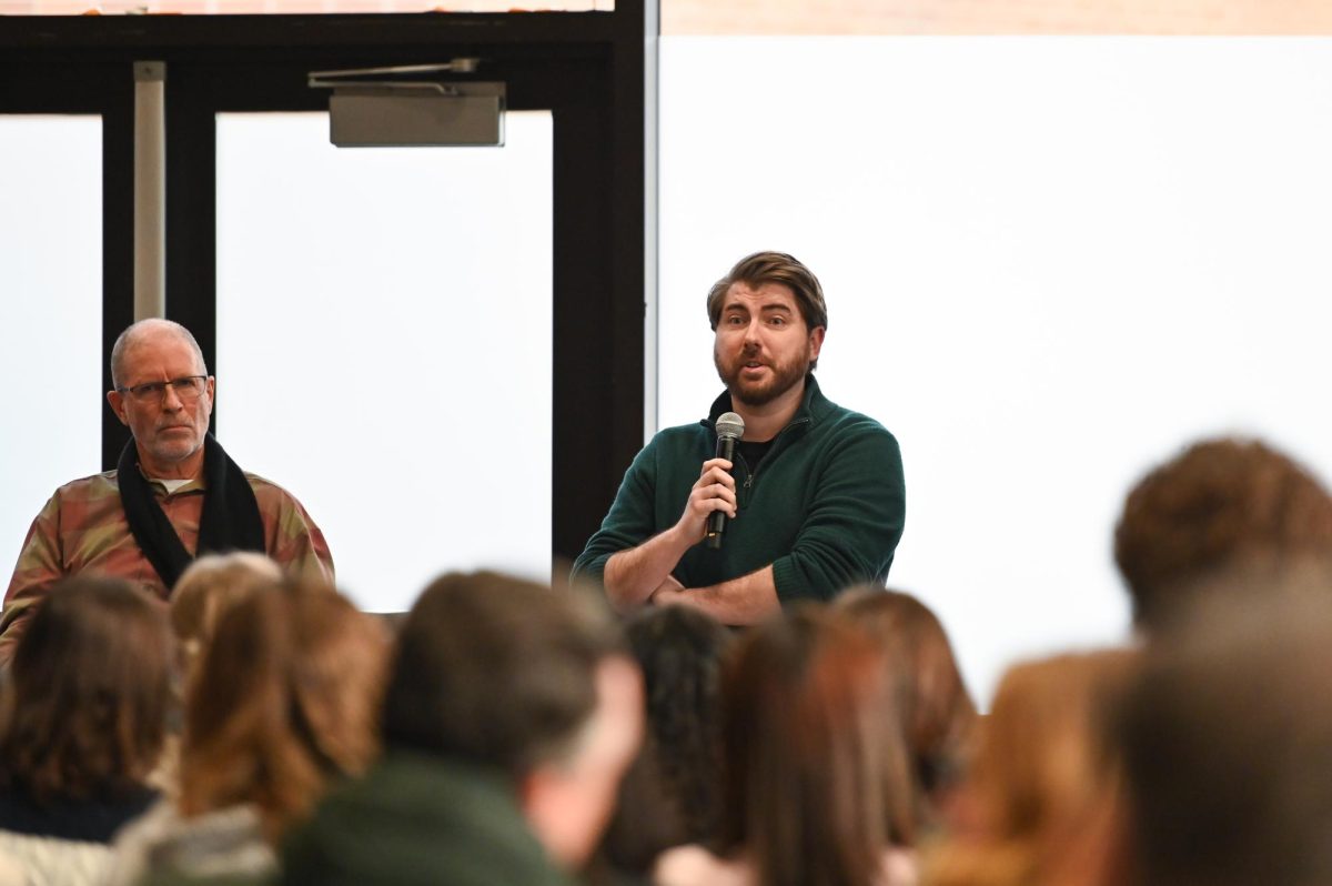 Matt Rains speaks at Minnesota to Spokane event in Hixson Union Building at Whitworth University on Thursday, Feb. 5, 2026, in Spokane Wash. | The Whitworthian/Lydia Froescher